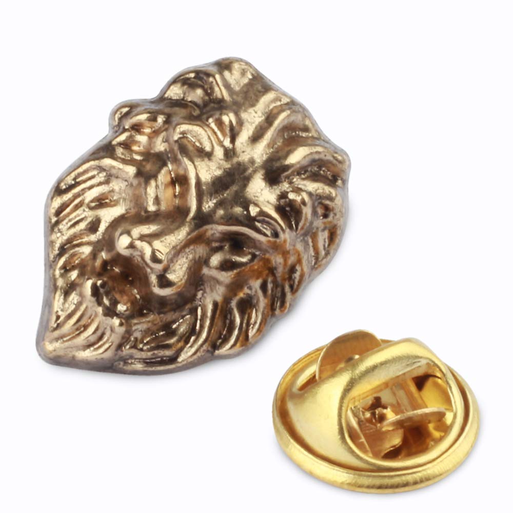 Panjatan Golden Coloured Angry Lion Mask Stud Pin Brooch-Mens Brooch (B08CRS6ZX8) Amazon Price History, Amazon Price Tracker