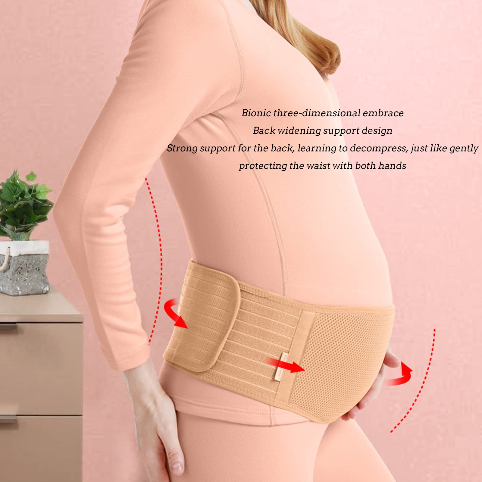 Schwangerschafts-Bauchband, Schwangerschaftsstützgürtel, weich, atmungsaktiv, Beckenstützband, Bauchband, Schlinge, Schwangerschafts-Rückenbandage, entworfen zum Gehen, Stehen, Geschenk für schwa