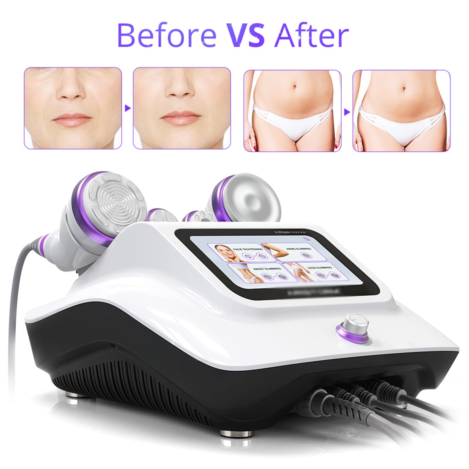 Máquina Adelgazante para Esculpir El Cuerpo, 30K Cavitación Ultrasónica Esculpir El Cuerpo RF Adelgazar EMS Máquina De Estiramiento Facial, para Quemar Grasa Estiramiento De La Piel