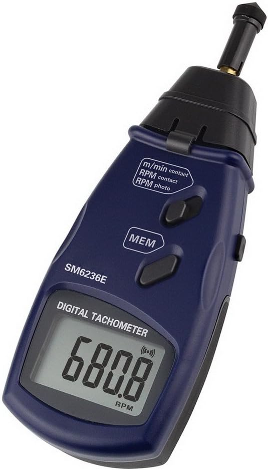 Sanpo DT6236B Contact & Non contact Photoelectric Pro Laser Tachometer RPM Meter Speed Tester