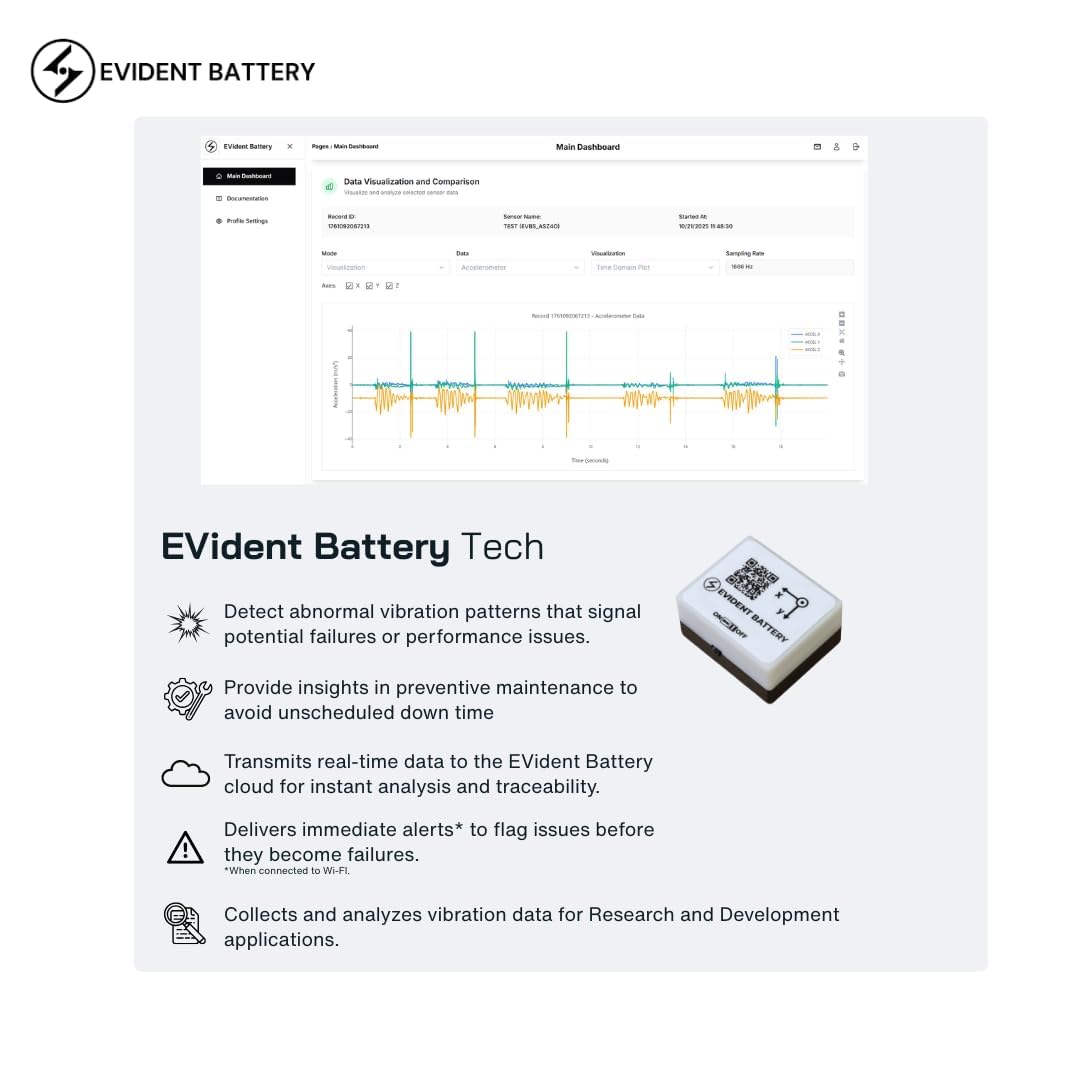 EVB Wi-Fi Vibration & Motion Sensor up to 6.66kHz | 6-Axis IMU (Accelerometer + Gyroscope) | Wi-Fi and AP Mode | API Software Portal | Sensor for Engineering Applications, EVs, & R&D Labs — Amazon image 4