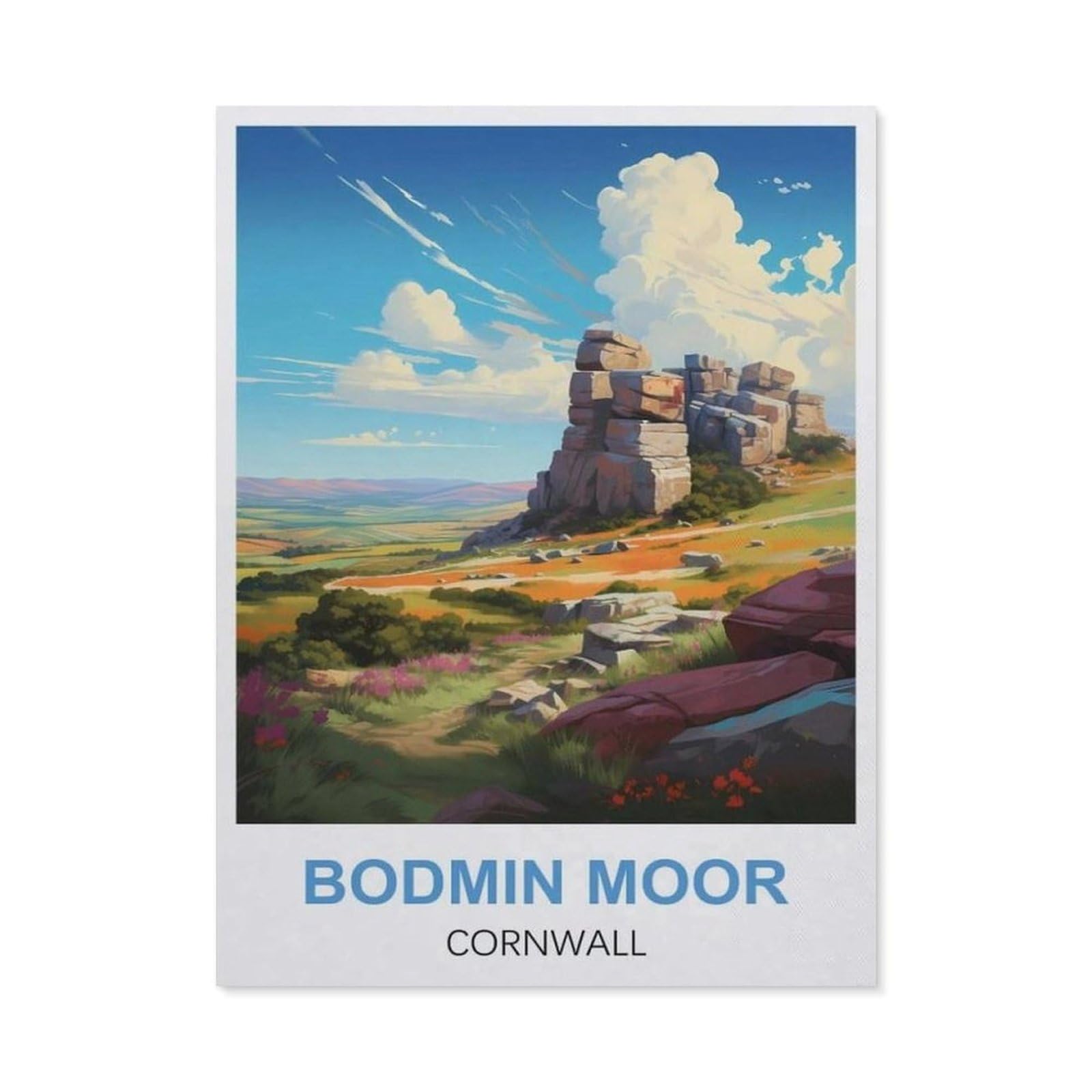 Vintage Art Metal Signs Funny Sign，Bodmin Moor Cornwall(15x30cm）