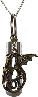 Cremation Permanent Urn Dragon Cremation Necklace, Ashes Holder, Dragon Memorial Necklace,Bronze Dragon Cremation Locket,Memorial Necklace,Urn Pendant,cremains Jewelry