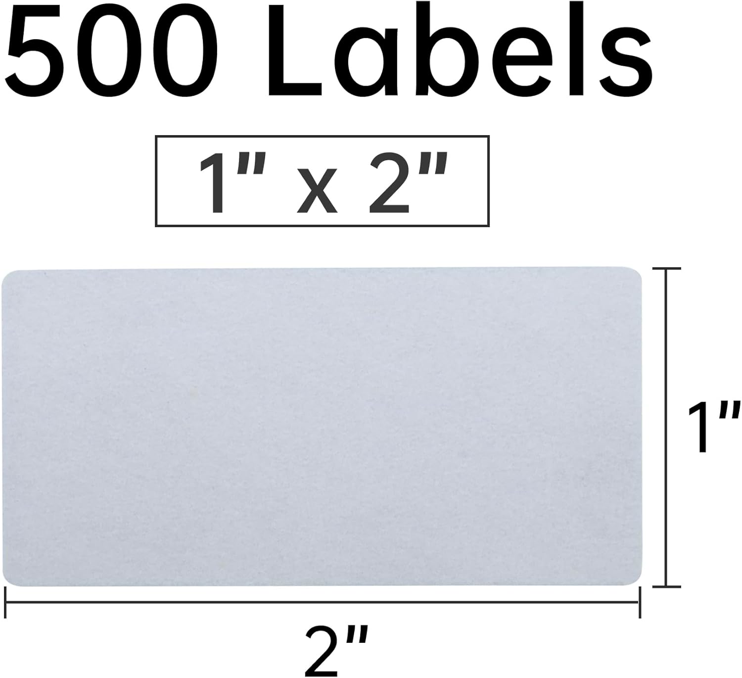 L LIKED Blank White 1 x 2 Inch Dissolvable Labels for Food Rotation Prep roll of 500 (9 Rolls)