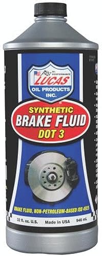 Lucas Oil 10826-12PK Dot 3 Líquido de frenos (12/32 onzas), 1 cuarto de galón, paquete de 12