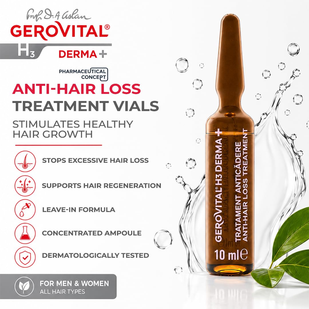 Gerovital H3 Derma+ Dermatokosmetische Haar-Ampullen, 12 x 10 ml