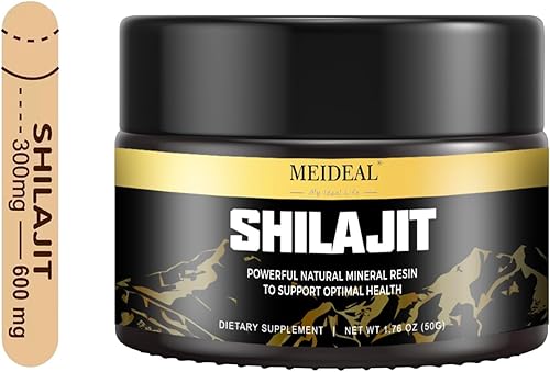 Shilajit - Resina Shilajit orgánica pura del Himalaya, resina Shilajit de grado dorado con más de 85 oligoelementos y ácido fúlvico, suplemento