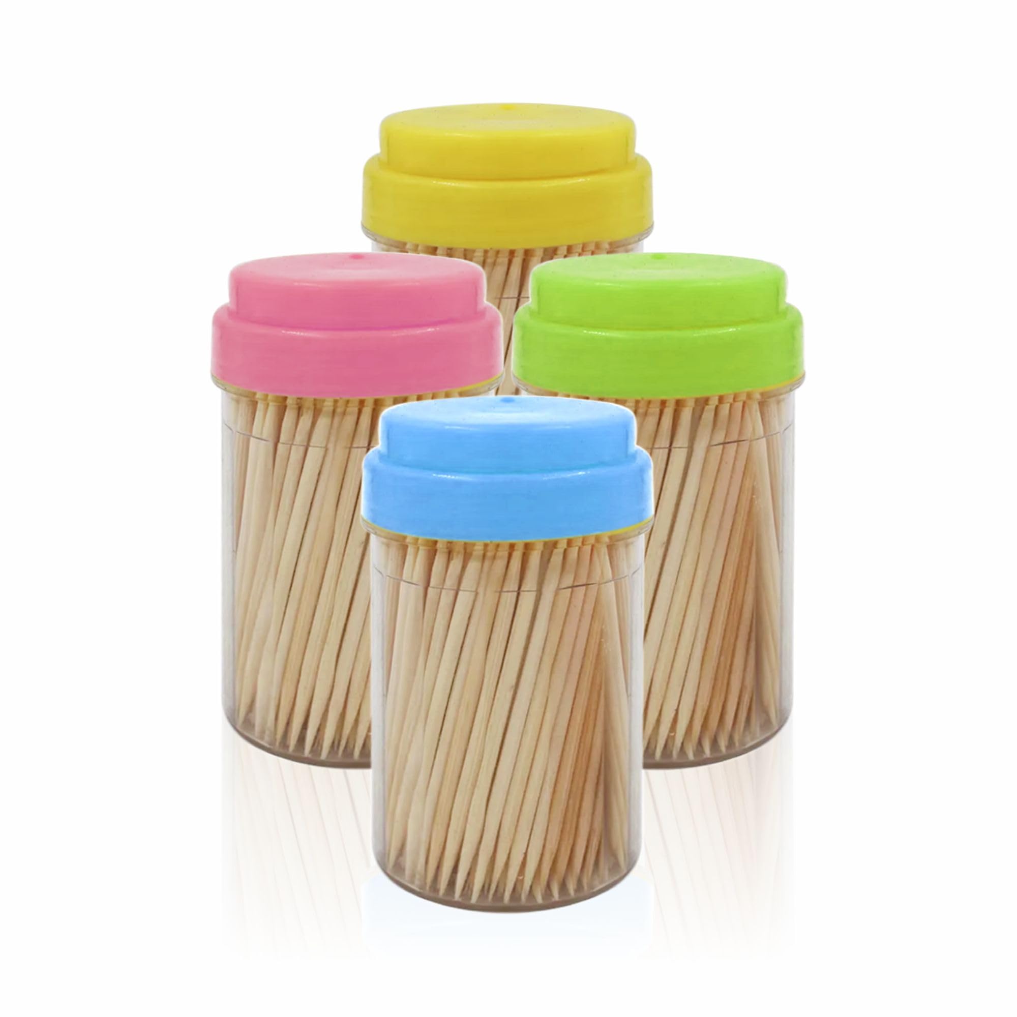 Toothpicks Wooden Cocktail Sticks Double Ended Bamboo Kebab Sticks BBQ Skewers for Desserts Food Fruit Drinks Canapes Wedding Parties BBQ Buffet Dental Home Office Bars Kitchen Accessory (4x150Pc)