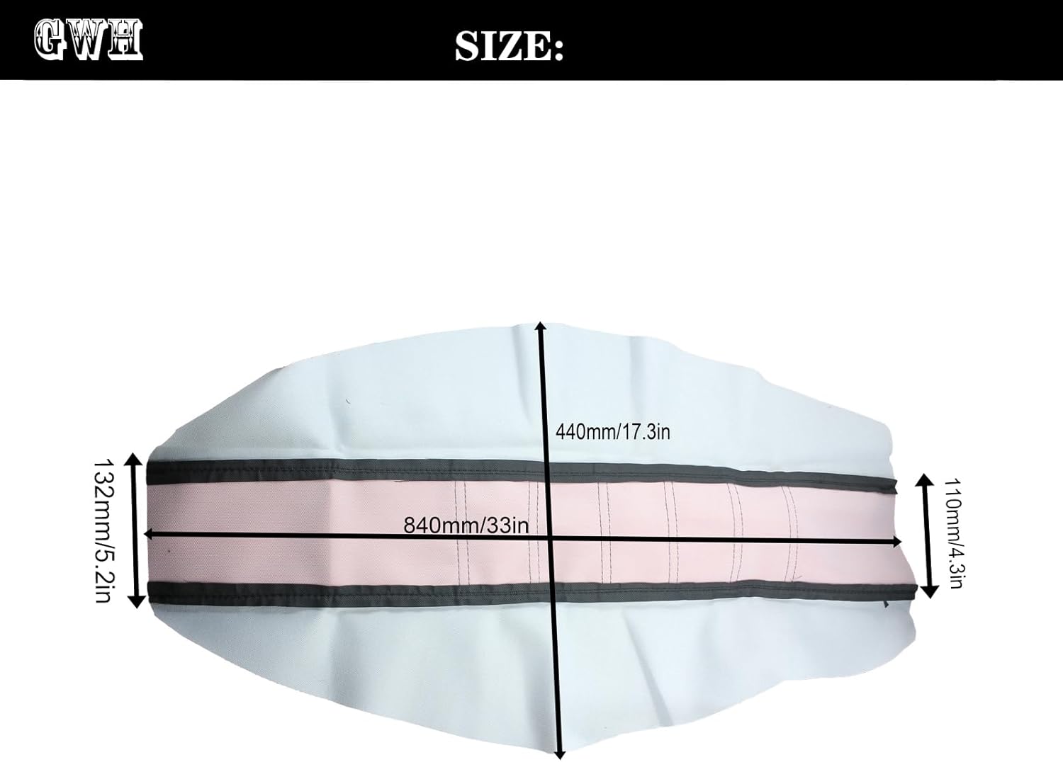 Universal Motorcycle Seat Cover Non-Slip Suitable Rubber Striped Seat Covers Soft for YZ125 YZ250 YZ450F WR250F WR450F WR400F XTZ125 YZ WR TTR 125 250 Dirt Pit Bike Off Road Motorbike (Blue)