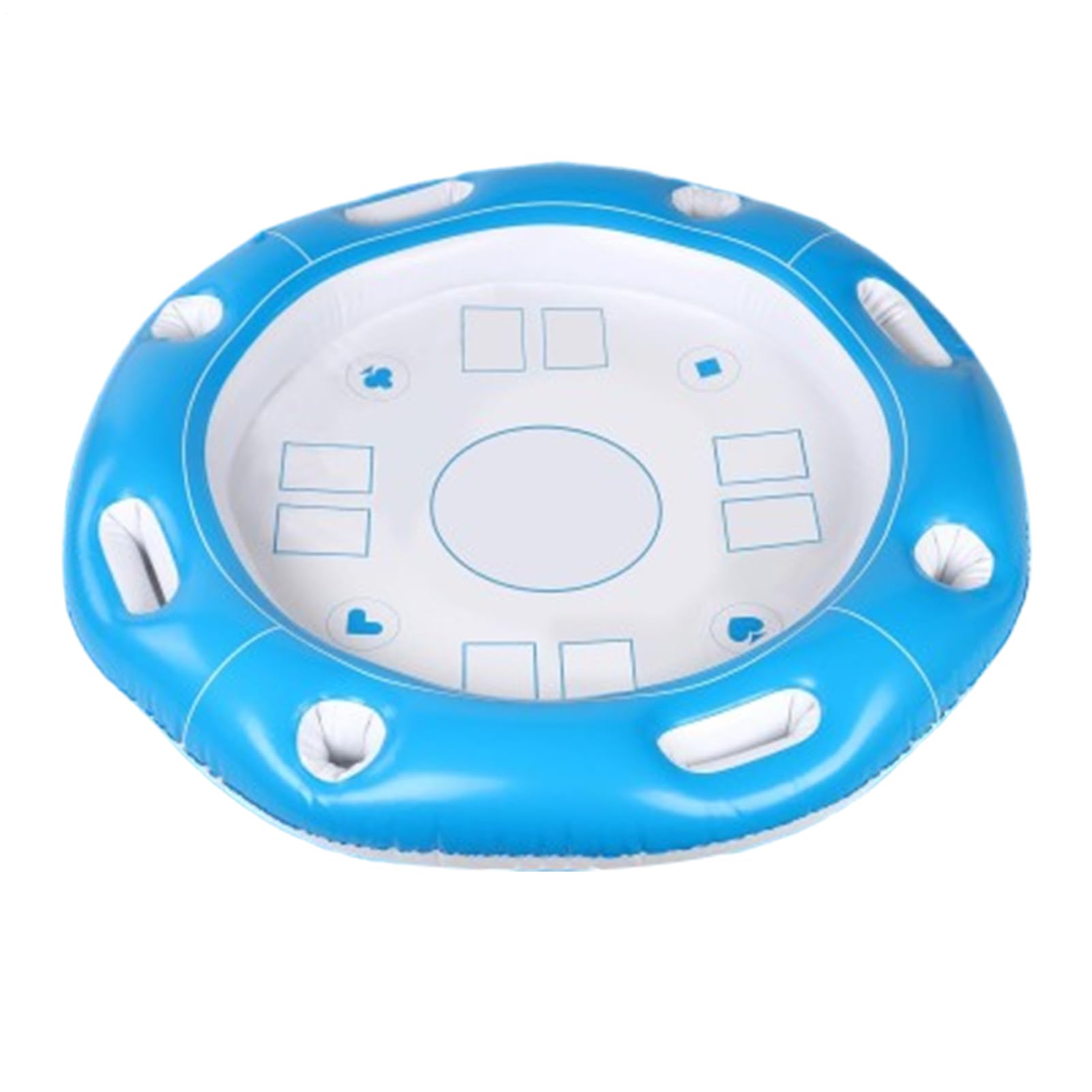 Floating Game Table, Inflatable Swim-Up Bar, 39.37x39.37 inch, Foldable Design with Food and Drink Holders, Ideal for 4 to 6 Players, Lake, Vacation, Camping, Cabana, Beach, Resort