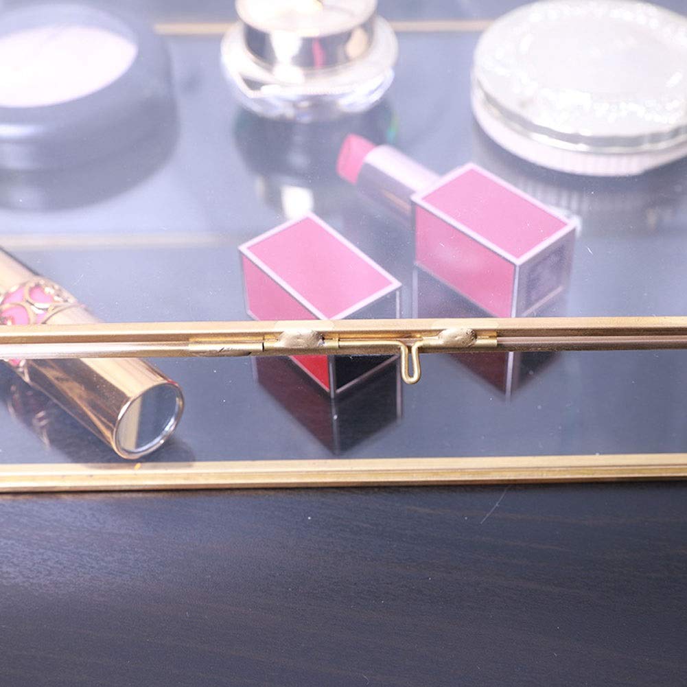es Transparent Glass European Style Jewellery Chest Dust-Proof Copper Edge Jewelry Display Case Jewelry Box for Women