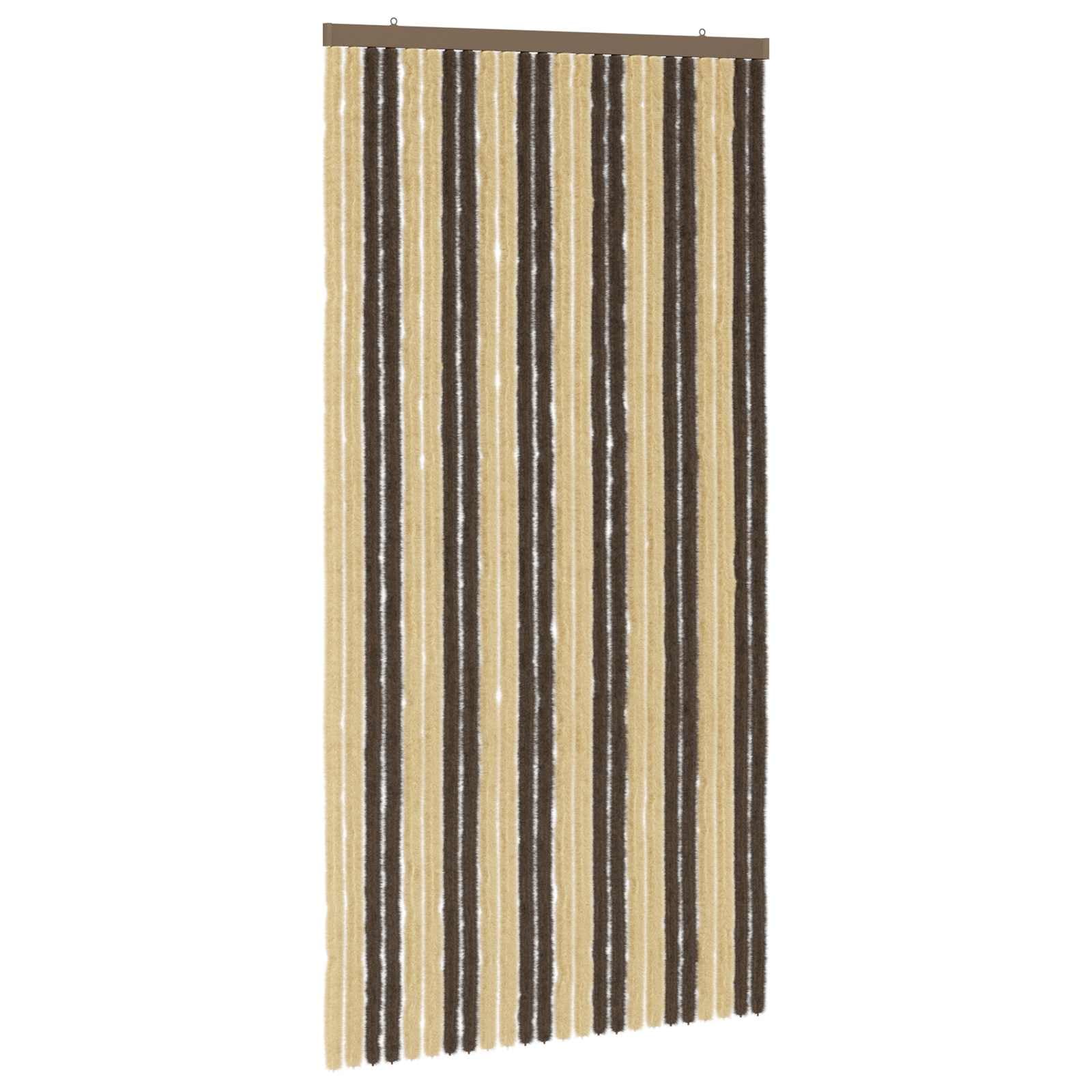 vidaXL Insect Curtain Chenille Dark Brown and Beige 100 x 200 cm