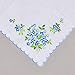 Forget-Me-Nots Wedding Something Blue European Handkerchief Embroidery Heirloom Cotton Ladies