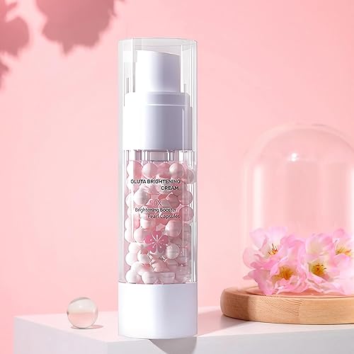 RICOO Gluta Brightening Booster Cream, Brightening Booster Pearl Capsules, Crema de cuidado corporal, gel corporal exfoliante para mujeres (1 unidad)