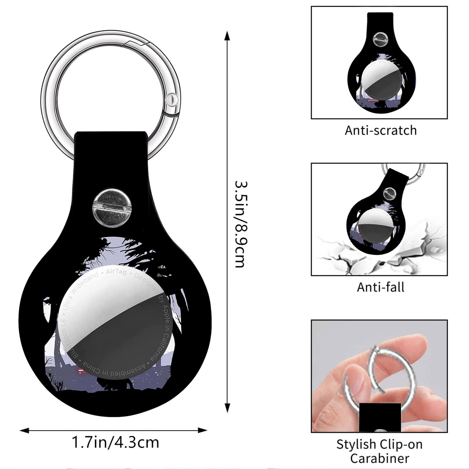 Amazon.com: Case for AirTag, PU Leather AirTag Holder with Keychain Hanging  on Dog Collar Backpacks Wallet, Safety Anti-Lost Airtag Case Cover with Key  Ring (ADN101) : Electronics