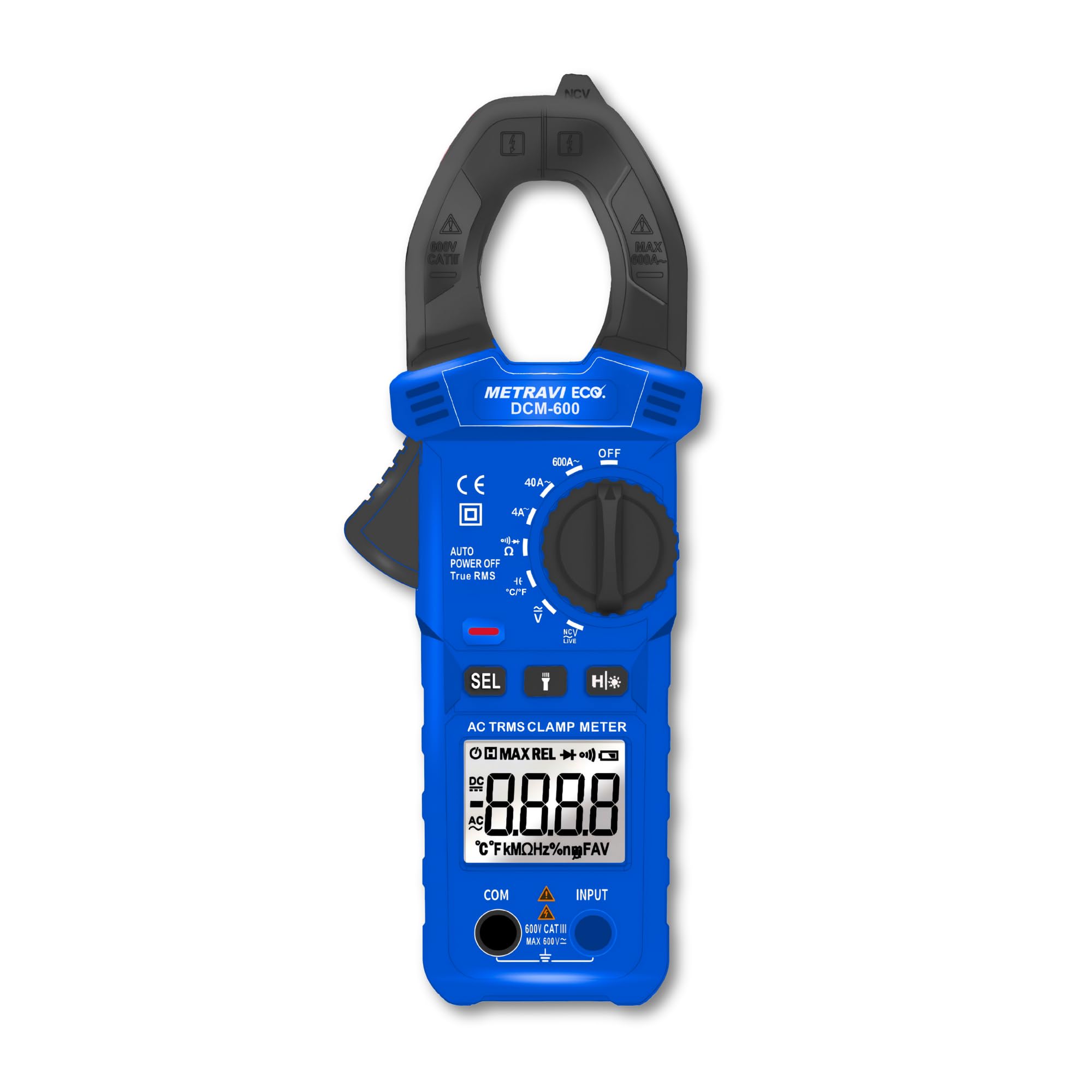Metravi DCM-600 ECO TRMS AC Clamp Meter, TRMS, 600V, 600A, CAT- III 600V-picture-28