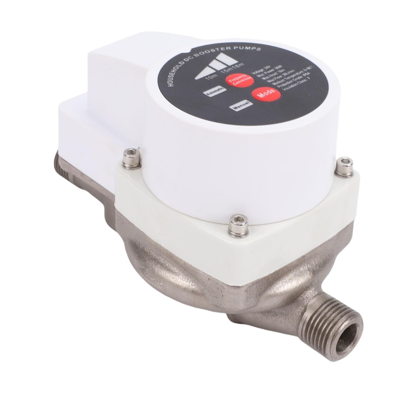 Eujgoov Bomba de Refuerzo de Ahorro de Energía de 80 W, Bomba de Refuerzo de Ducha con Tubo Corrugado 3 Engranajes 475,5 GPH para Riego de Cocina de Baño, G1/2 Pulgadas (Enchufe de la UE)
