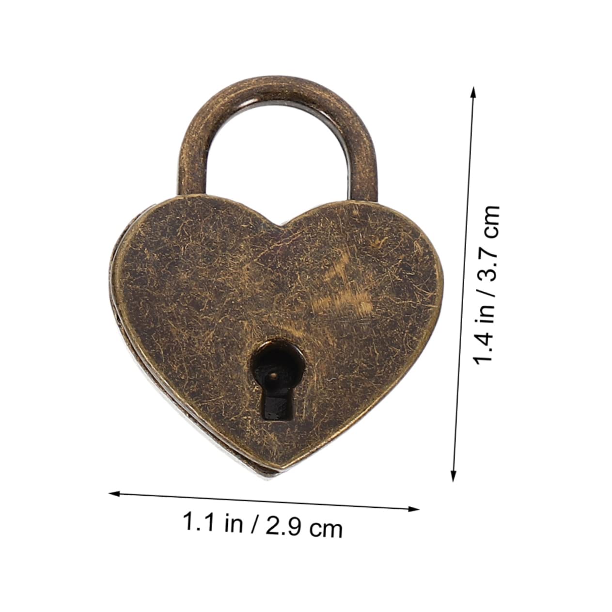 Housoutil Lot De 3 Cadenas À Bagages En Métal Avec Serrure En Forme De Cœur Et Clés Petit Cadenas Pour À Main Agenda 4 Pièces X 3