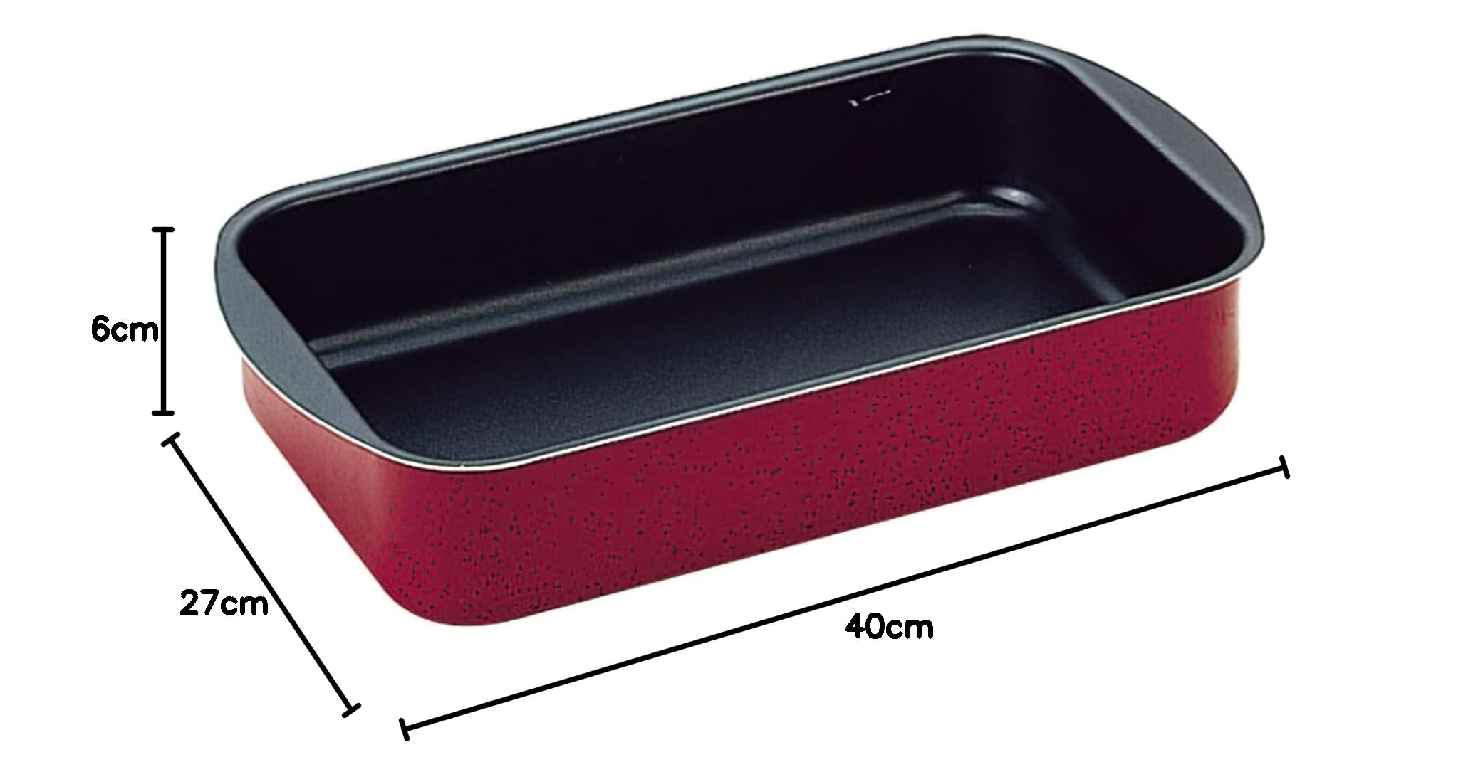 IBILI 300940 Venus Plat à rôtir antiadhésif Aluminium 40x27x6 cm Rouge