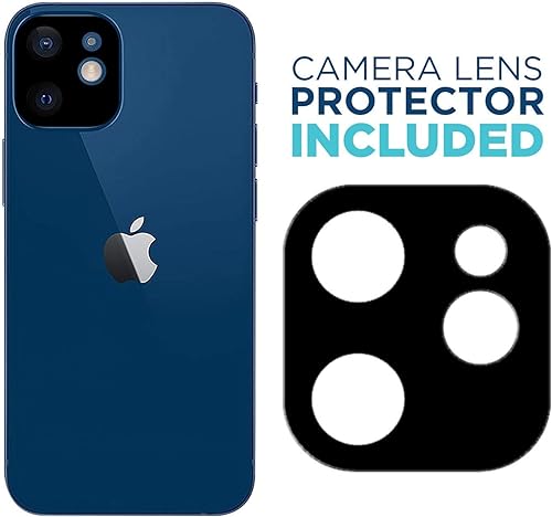 Miniatura 3 de Tech Armor Protector de lente de cámara transparente HD y protector de pantalla de vidrio balístico diseñado para iPhone 12 mini de 5.4 pulgadas, 1
