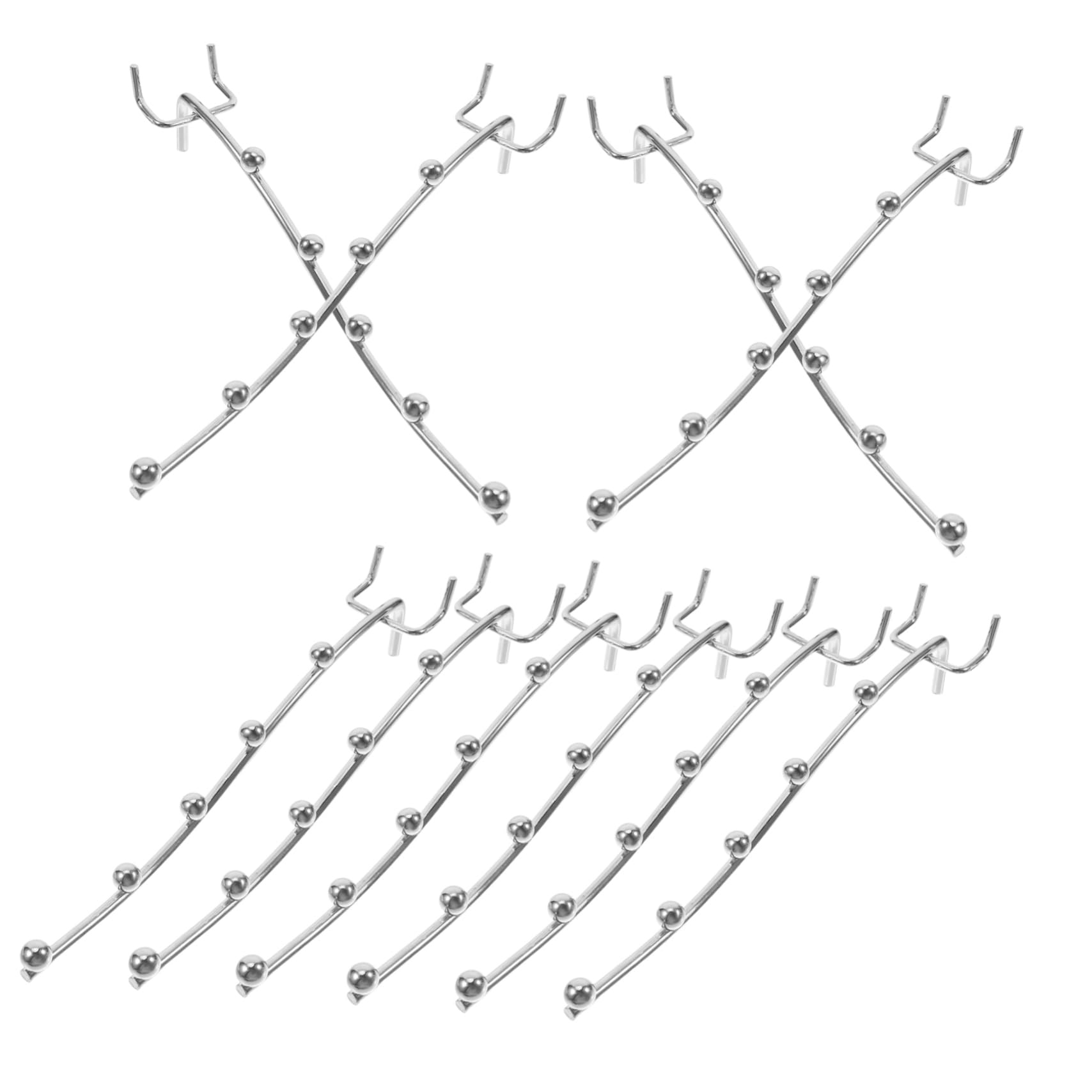 Hohopeti Workshop Organizers 10 Pack Heavy Duty Iron Hooks Small Pegboard Hooks Beads Kit