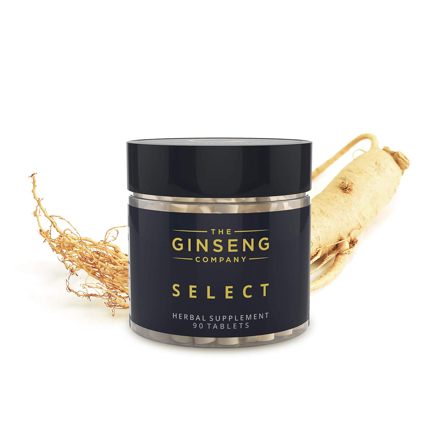 Korean Red Panax Ginseng Tablets - High Ginsenosides - No Extracts, Preservatives or Fillers - 6 Year Roots - 900mg, 90 Count l Product of Korea