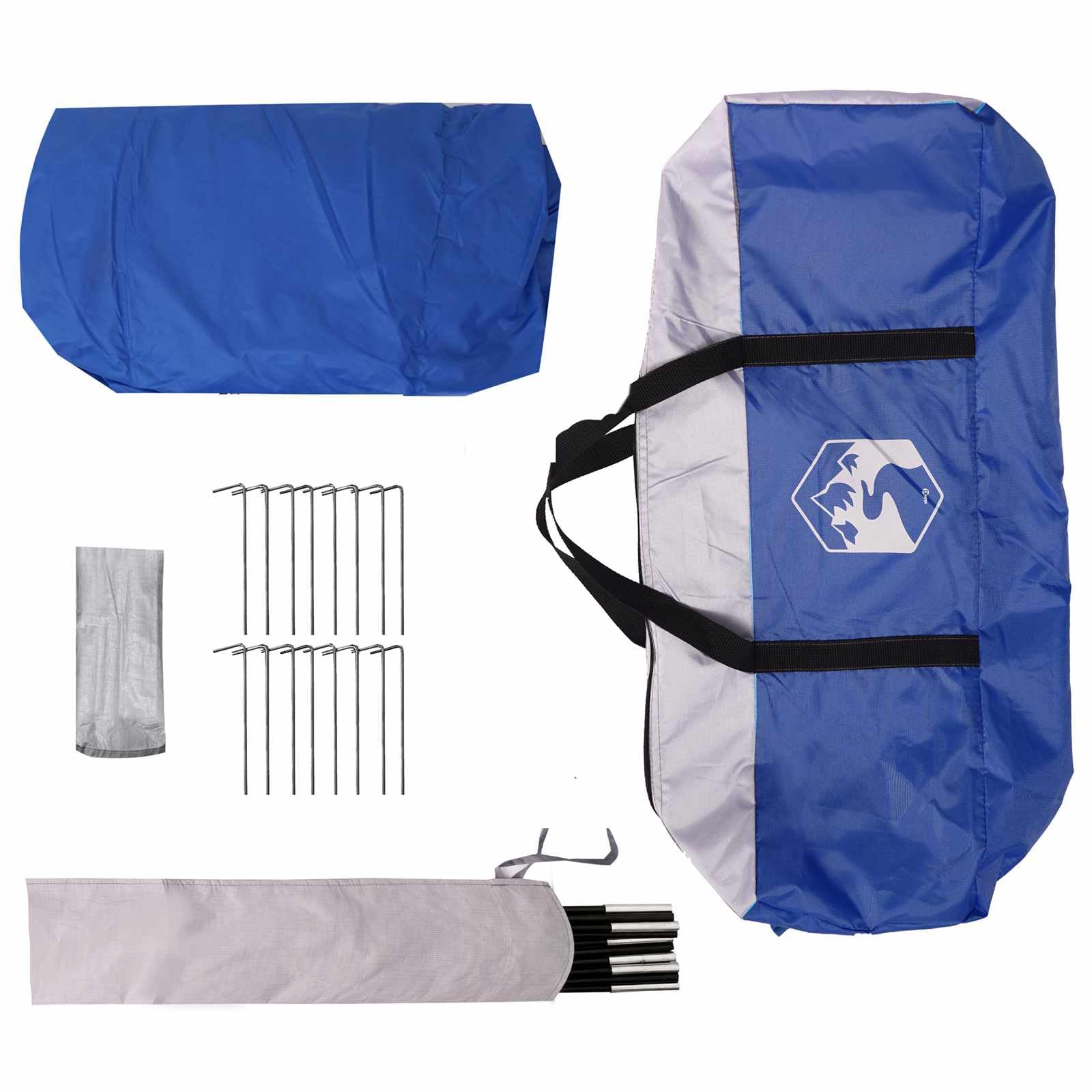 ACAGALA Poolzelt Kuppel 538x440x204cm, Pool Dome Poolabdeckung für Camping, Partys, Pool Dach mit Rollbare Reißverschlusstüren, Sonnenschutz, Hält Wasser Warm, Blau