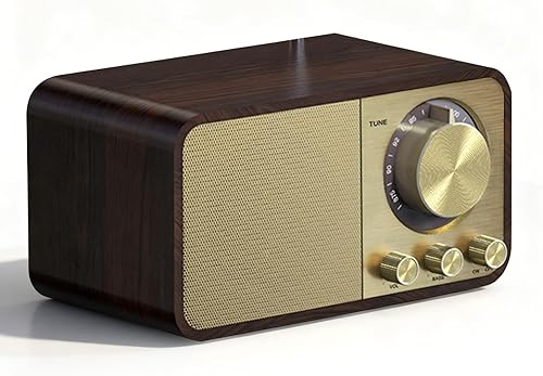 Retro Bluetooth Speaker, Vintage Decor, Wireless Bluetooth 5.0 Speaker, Support USB Small Memory Card, for Kitchen Desk Bedroom Office (Vintage