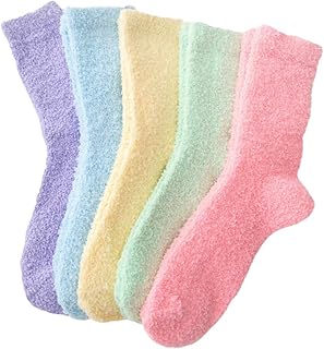 GALPADA 5 Pares Meias De Chão De Lã Coral Meias Anti-Off Meias De Lã Coral Meias Femininas De Natal Meias Femininas Chinelos Para Casa Meias Para Homens Meias De Dormir Meias Grossas