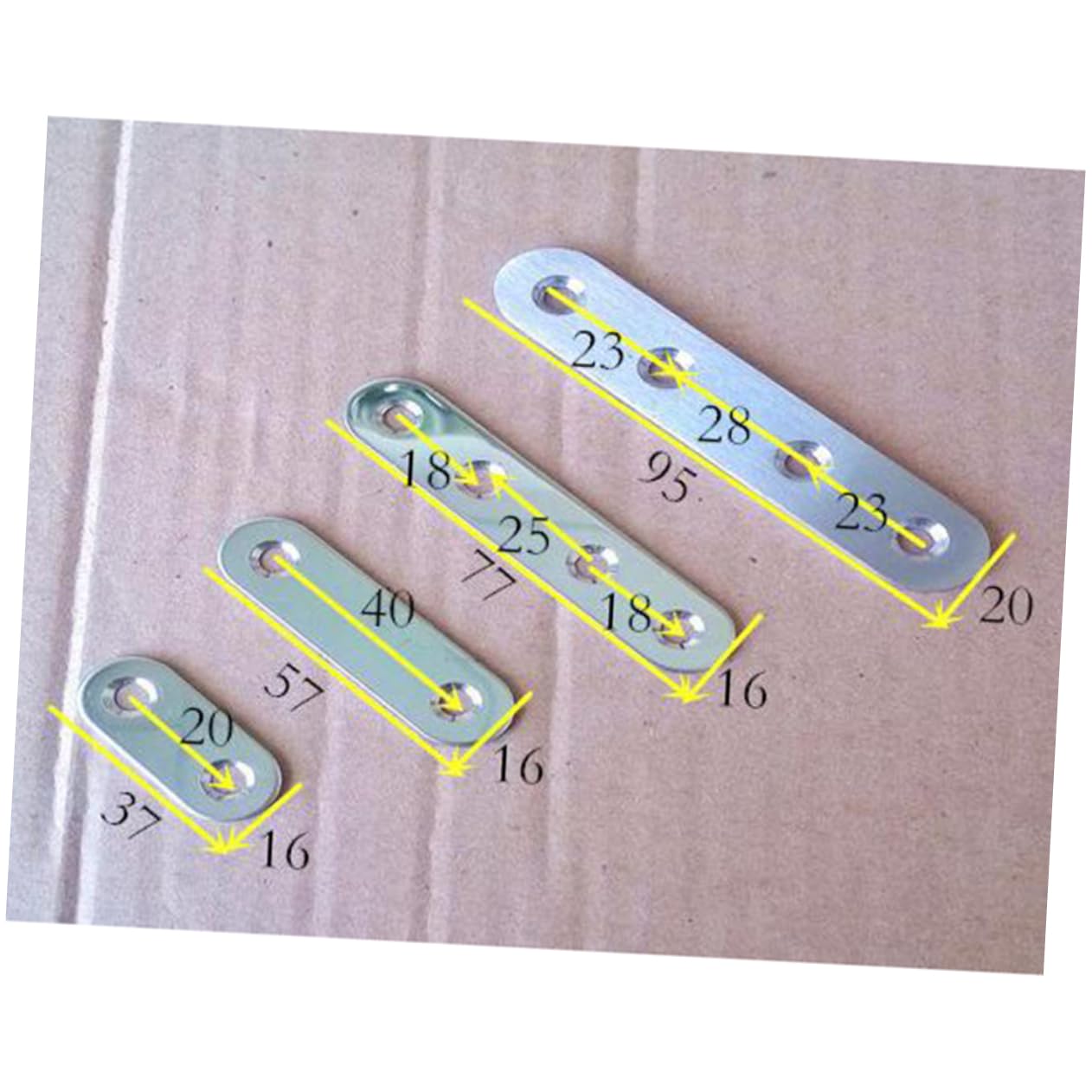 10pcs 4 Corner Brace Plate Stainless Steel Repair Plate Fixing Plate Mending Plate Flat Repair Plate KICHOUSE