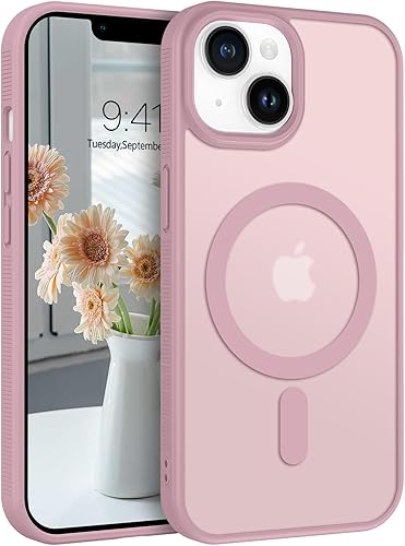 BENTOBEN Funda magnética para iPhone 13 y iPhone 14, iPhone 1314 compatible con MagSafe translúcida mate a prueba de golpes, para mujeres, hombres y