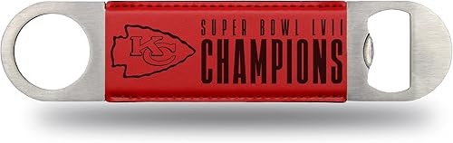 Miniatura 1 de Rico Industries NFL Football Super Bowl Champions Faux Leather Laser Engraved Bar Blade - Great Beverage Accessory for Game Day