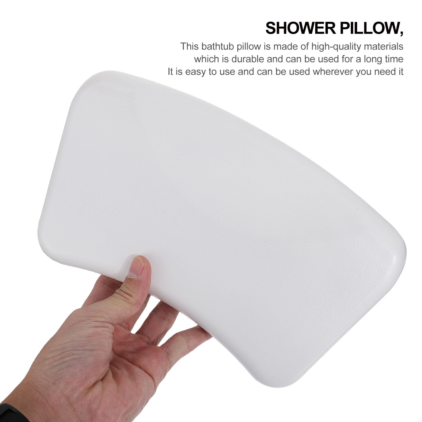 BETOOKY Badewannenkissen Nackenstütze Weiß aus Strapazierfähigem Pu Material für Badewanne und Massagebadewanne Komfortables Badekissen für Kopf Nacken und Schultern bei Wellness