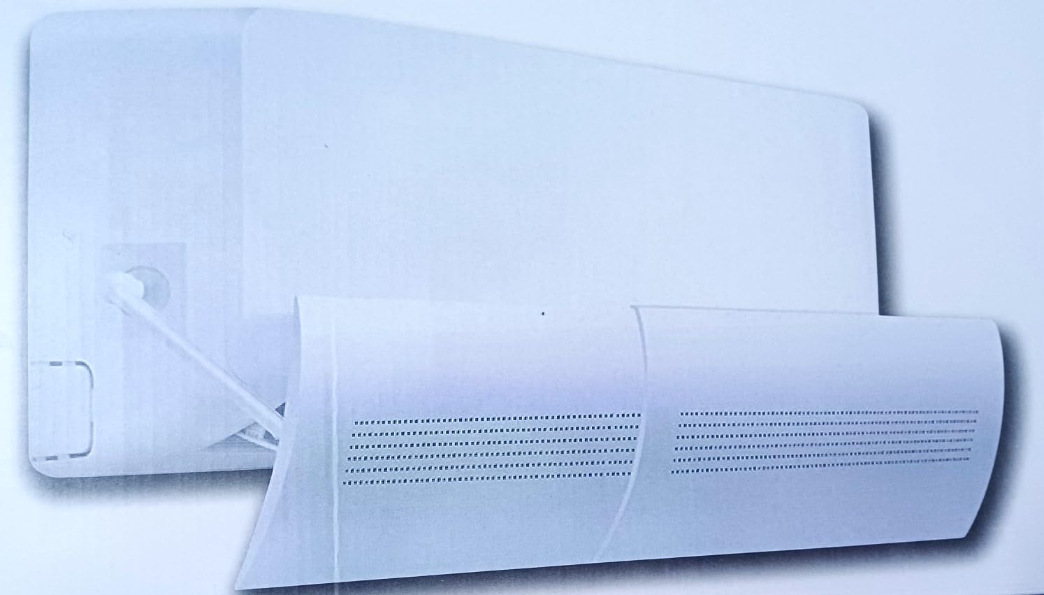 MISBAH Air Conditioner Covers - Universal Indoor -type Air Conditioning Windshield Anti-direct Blowing AC Deflector Adjustable Household Air Conditioning Baffle (Smooth surface2 103X19x18cm)