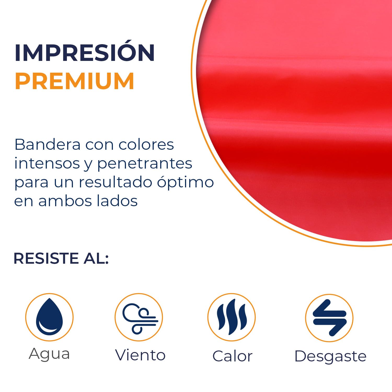 AZ FLAG - Bandera Unicolor Rojo - 90x60 cm - Bandera Roja 100% Poliéster Con Ojales de Metal integrados - 50g - Colores Vivos Y Resistente A La Decoloración — view 3