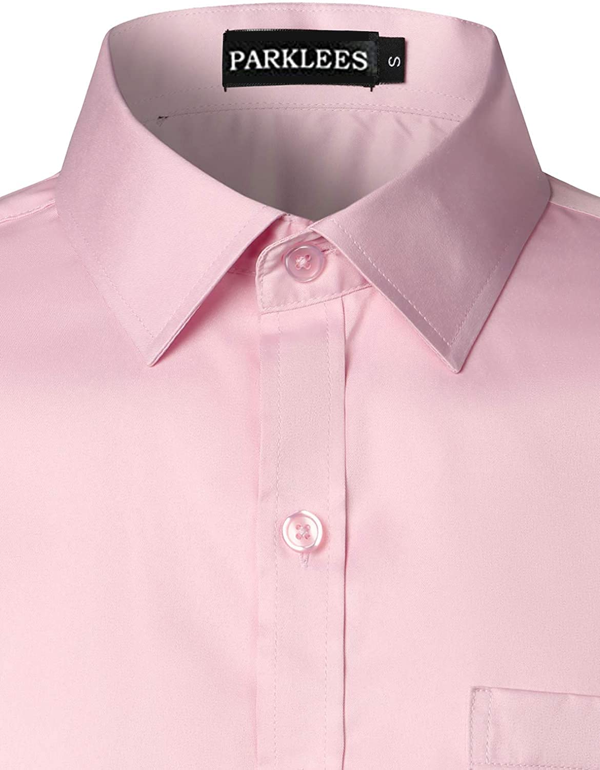 PARKLEES Camicia da uomo Urban elegante casual da lavoro slim fit manica lunga abbottonatura con tasca