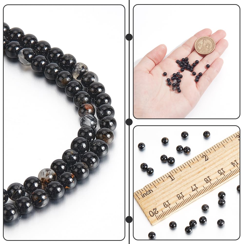 Perline Rotonde Di Tormalina Multicolore Naturale Rosa Verde Nero Da 3 Mm, 4 Mm, 5 Mm, 6 Mm. Perline Rotonde Colorate In Pietra Preziosa Da 15,5 Pollici. - Italia