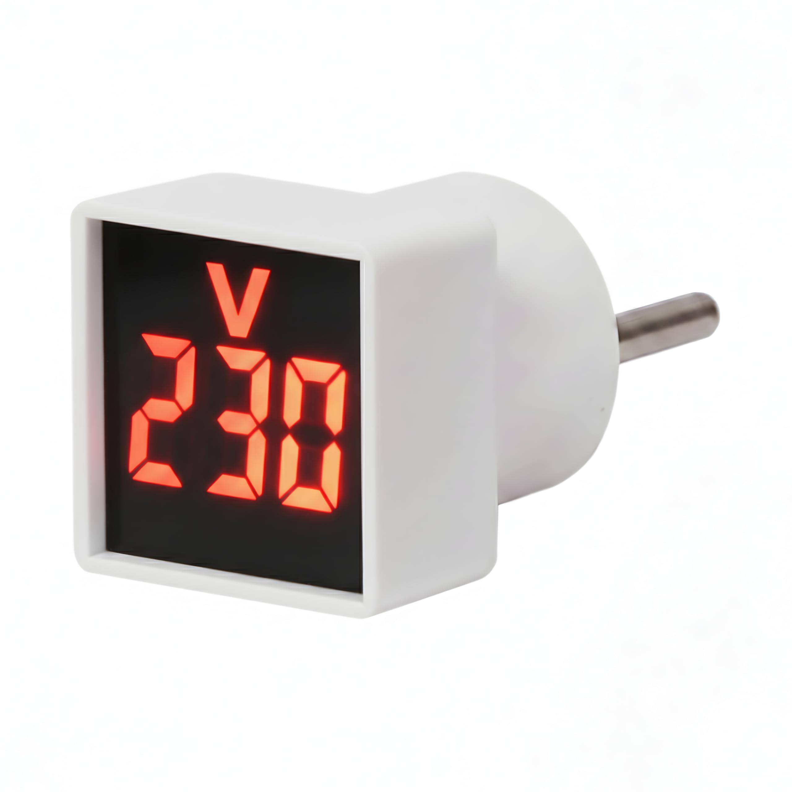 EXCELLION™ Plug-In AC Digital Voltmeter 50–500V | Mini LED Voltage Tester | EU Plug Socket Power Monitor | Round Square Panel Meter-image-35
