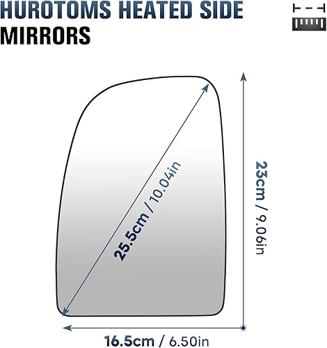 Miniatura 2 de Espejo lateral del conductor para Ram Promaster 1500  2500  3500  3500 2014  2021 con calefacción, espejo de remolque con placa de respaldo de