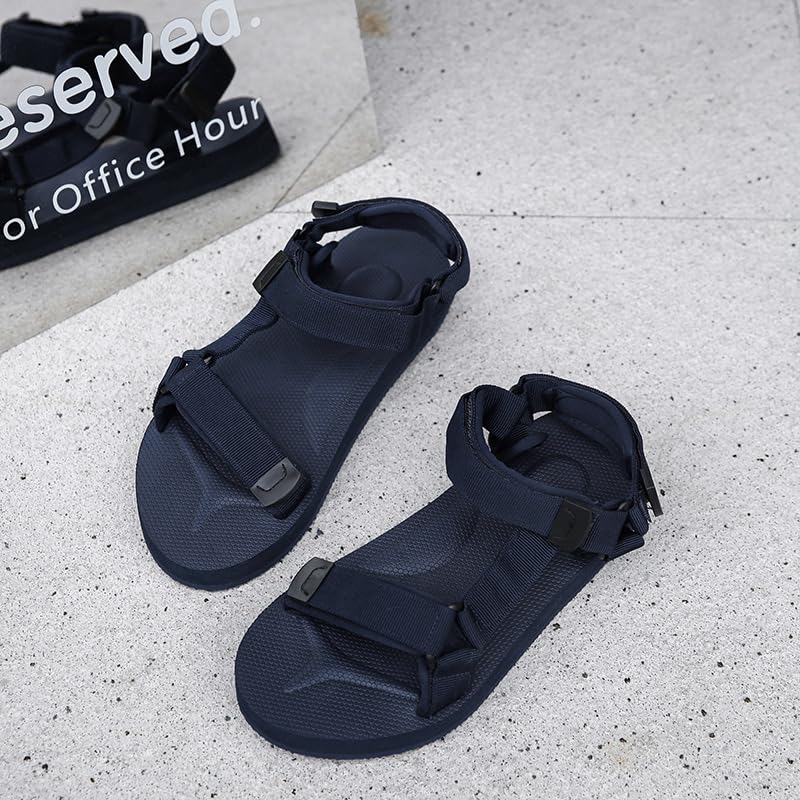 Women's Men's Sandals Hiking Sports Lightweight Summer Water Arch Support River Open Toe Athletic Trail Outdoor Walking Sandals Navy 7.5-8 Women/5.5-6 Men3