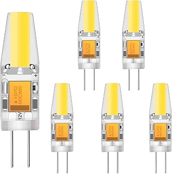 GRV G4-1505 2W LED Light Bulbs Equivalent to 20W Incandescent Bulb,Super Bright AC/DC12V 6000K Cool White Bulbs Replacement for Camper Trailer Motorhome Indoor Lights and Landscape Lighting,Pack of 6