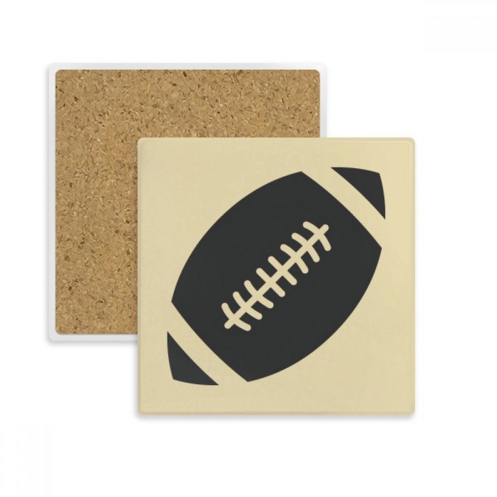 Coaster football stone absorbant dessous de verre géométrique multicolore pour cadeau