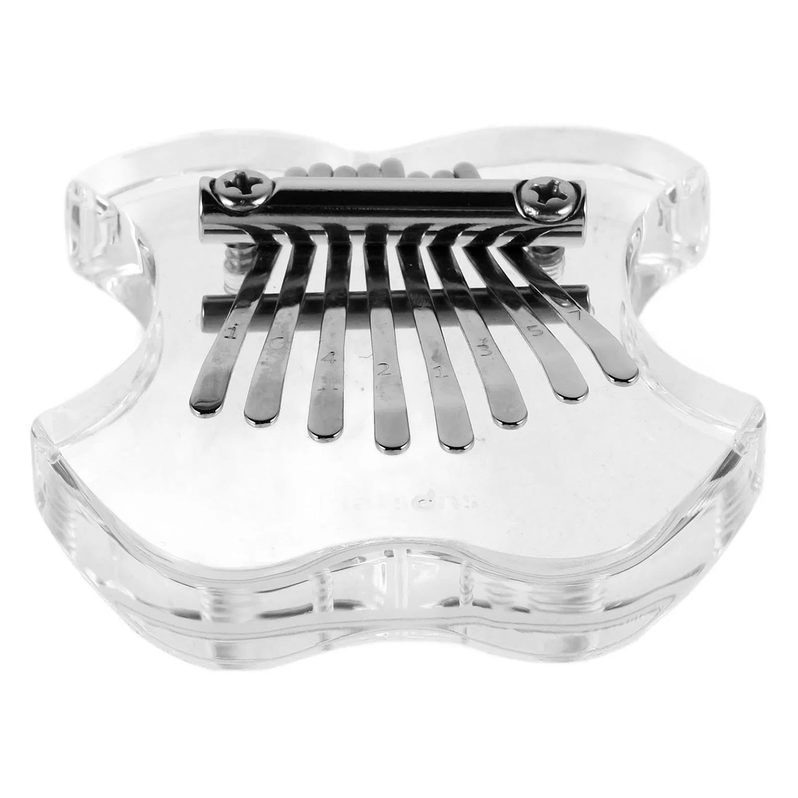 Pianino Kciukowe Kalimba 8-klawiszowy Akrylowy Kciukowy Fortepianowy Kieszonkowy Elektroniczny Kalimba Mini Przezroczysty Palec