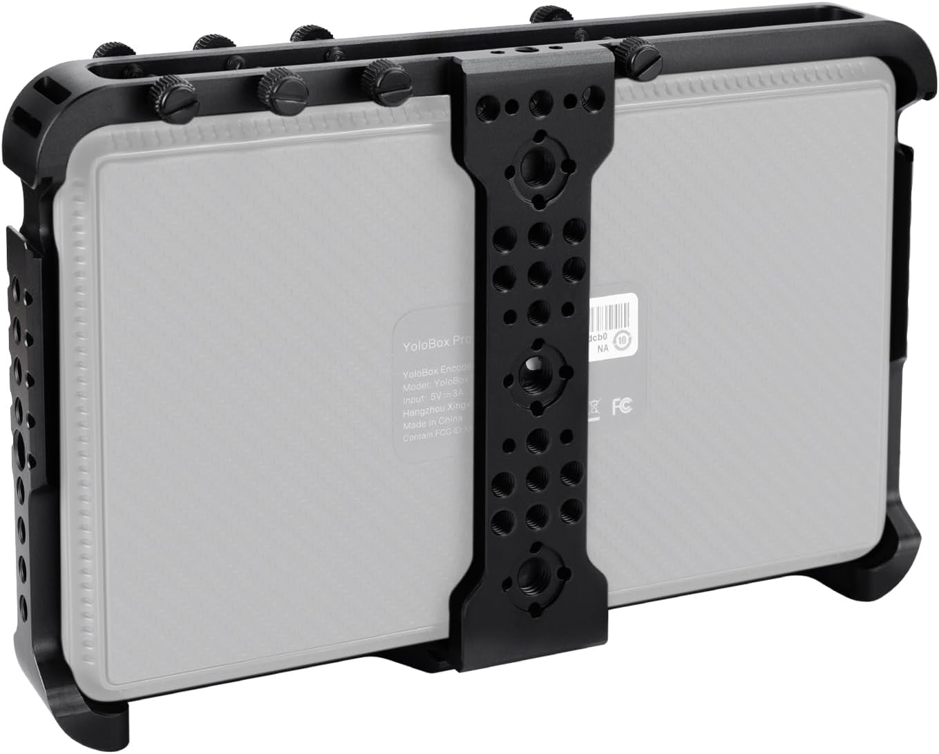 YL02 YoloLiv Cage Compatible with YoloBox Pro- All-in-one Vertical Live Video Streaming Studio, Made in Aluminum Alloy with Built-in NATO Rail and Cold Shoe