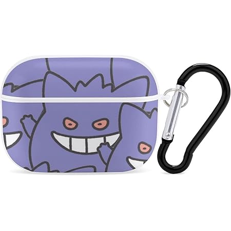 Amazon ポケモン ゲンガー Airpods Pro ケース カバー カラビナ Danesi 第3世代 対応 全面保護 透明 軽量 キズ防止 紛失防止 シンプル かわいい キャラクター アニメ グッズ Danesi イヤホン ヘッドホンケース