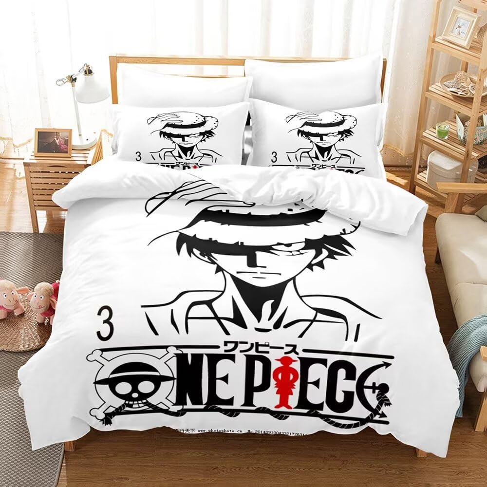 Housse de couette Luffy anime pour relooker une chambre d'enfant ou de garçon pirate