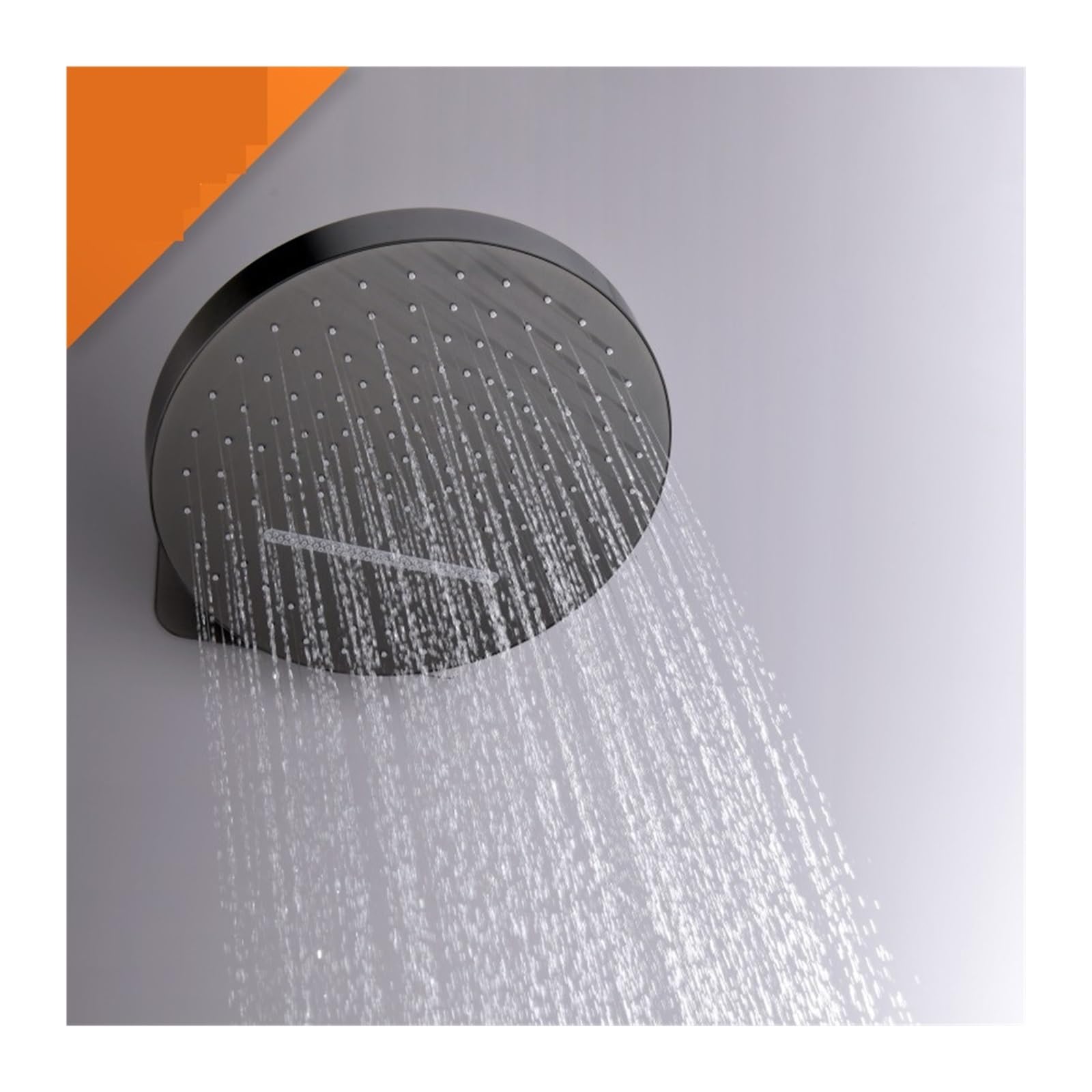 Cyfrowy system prysznicowy Ukryty zestaw prysznicowy, wyświetlacz temperatury w łazience System prysznicowy, prysznice łazienkowe z opadami deszczu Mosiądz Czarny(White Shower Set)