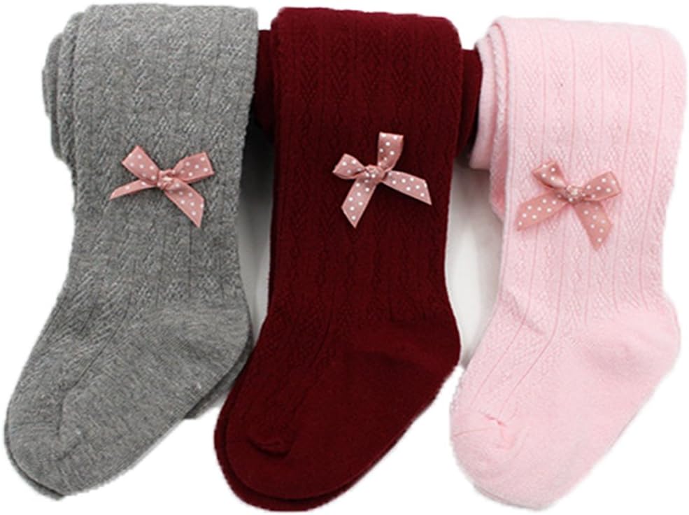 Kids Baby Toddler Girls Combed Cotton Bowknot Thicken Tights Leggings Panties