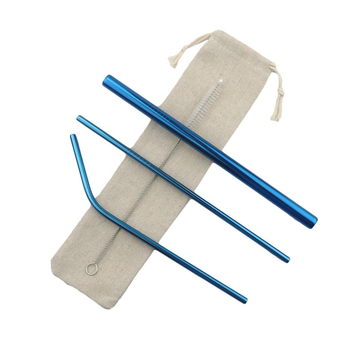 Titanium Drinking Straws - Reusable, Heavy-Duty, 8.5 Inch For Tumblers & Travel Mugs | BPA-Free With Brush