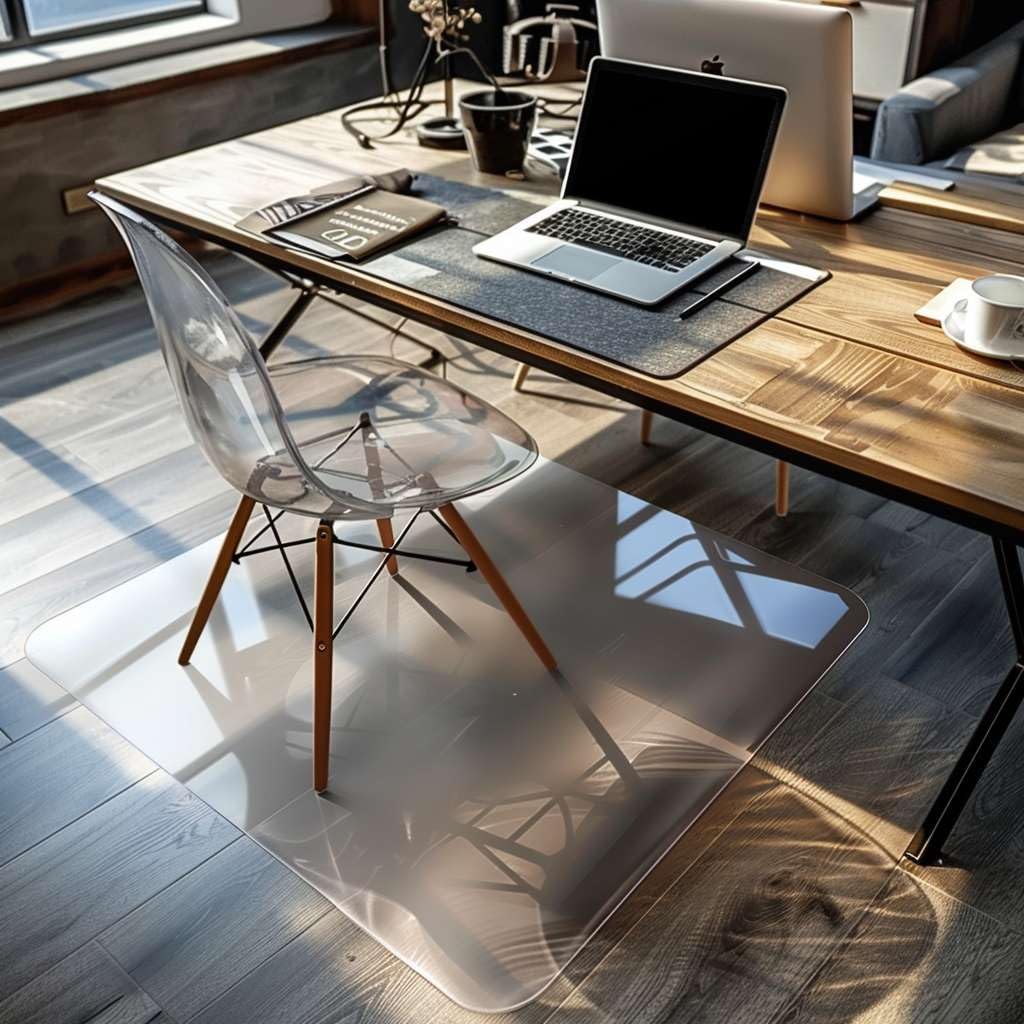 Rackhams Chair Mat For Hard Floors - 75X120cm - Frosted